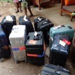 Bags for departure at Matira Bush Camp, Maasai Mara Nature Reserve, Kenya