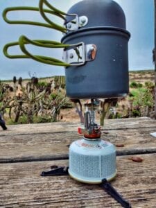 Stove burner with pot