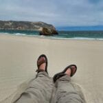 Laying on the Cuyler Harbor Beach, San Miguel Island
